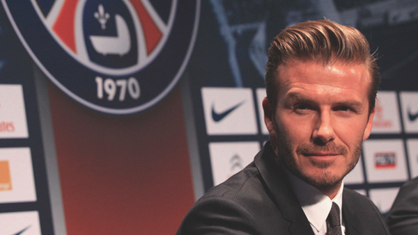 David Beckham unveiled as Paris Saint-Germain's latest signing at packed news conference - video