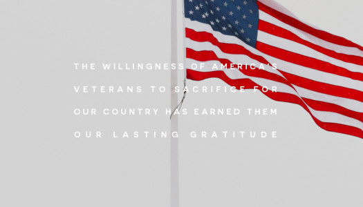 The willingness of America’s veterans to sacrifice for our country has earned them our lasting gratitude.