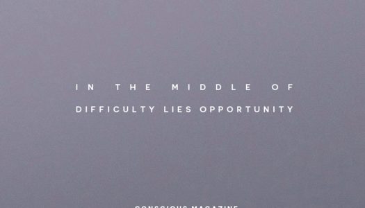 In the middle of difficulty lies opportunity