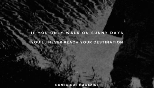 If you only walk on sunny days you’ll never reach your destination