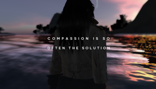 Compassion is so  often the solution