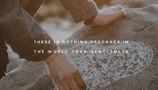 There is nothing stronger in the world than gentleness